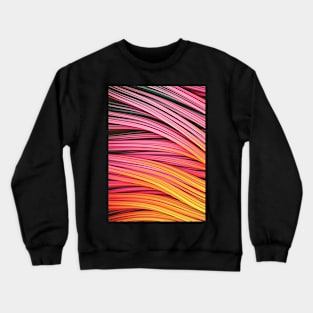 Pink & Heat Abstract Art Strands Crewneck Sweatshirt